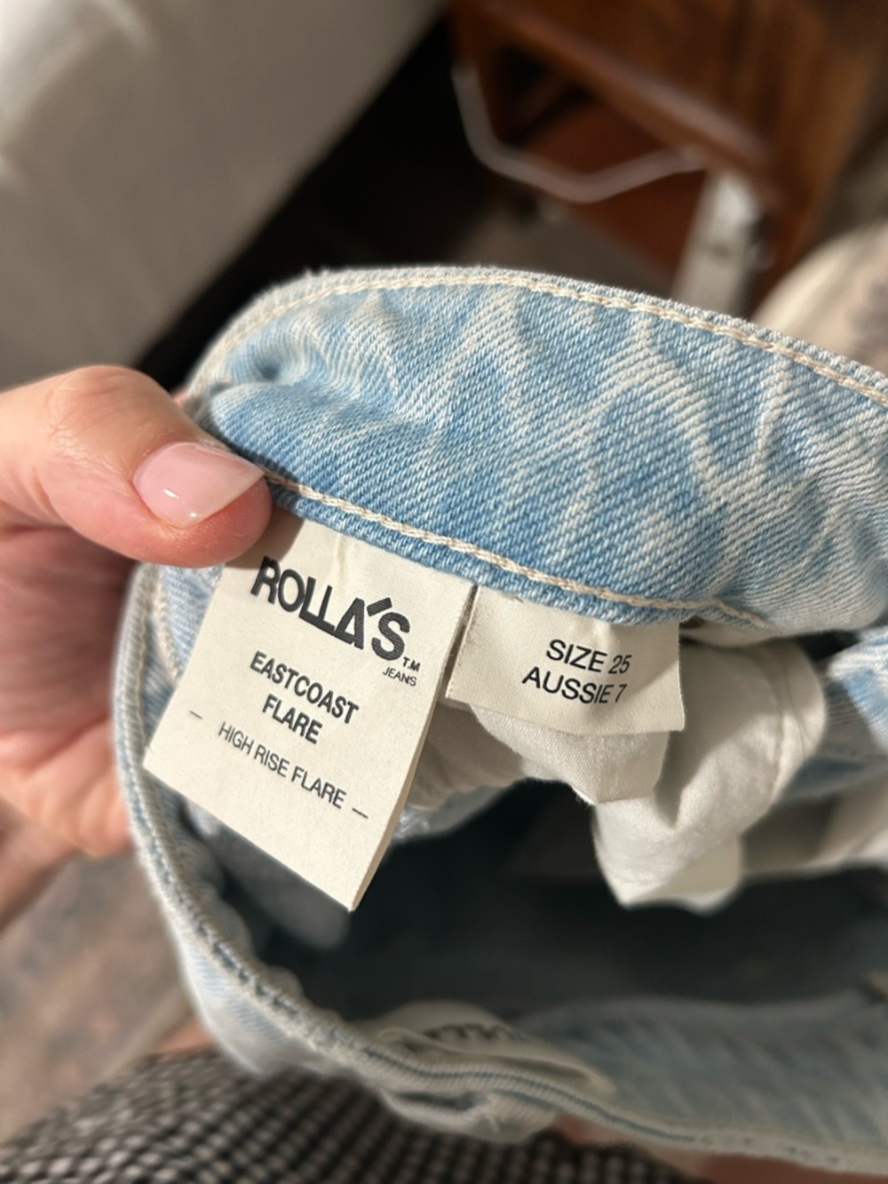 ROLLA'S Light Blue Flare Jeans - Picture 2 of 6
